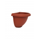 Vas de perete MURO, teracota, 31.5cm cu tava, 4.3l, Plastecnic Italia Ghivece