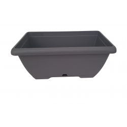 Jardiniera terrae midi gri Plastecnic 65cm, 21 l,  cu tava clipsata , Italia