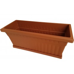 Jardiniera Micene maxi 100, teracota,  Plastecnic, 115 l, cu tava , Italia